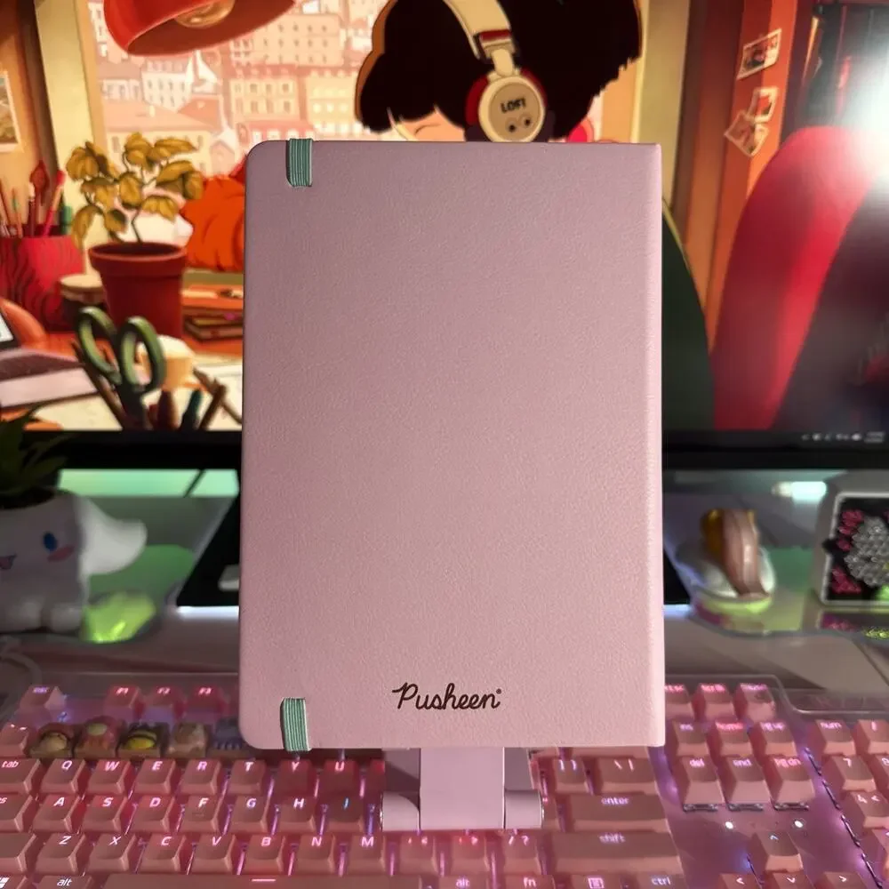 Pusheen Notebook Hi Pink Lined Journal Diary 160 Pages 2025 Casebound Elastic